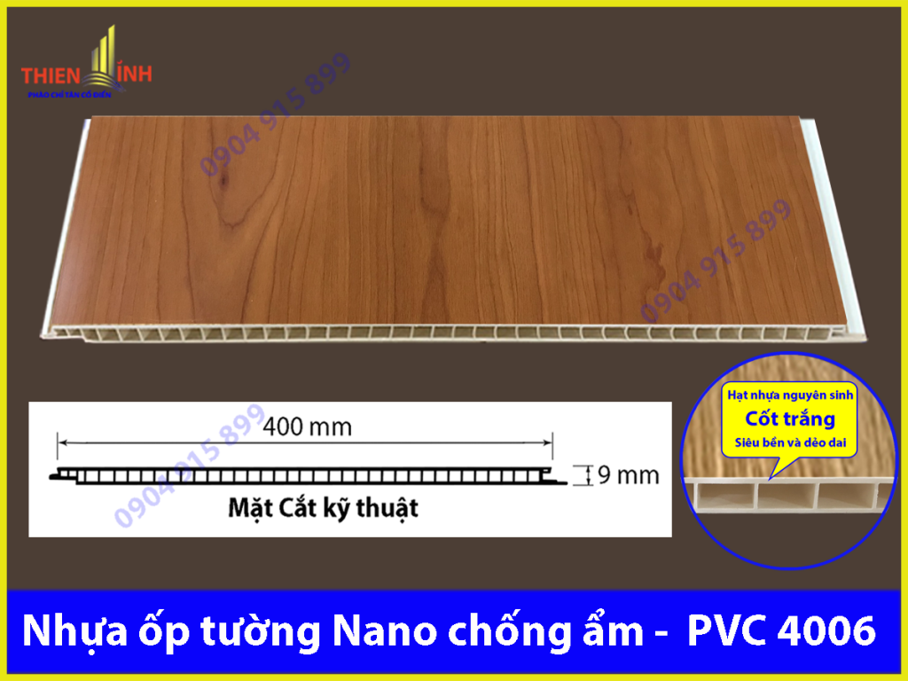 Nhựa ốp tường Nano chống ẩm - PVC 4006