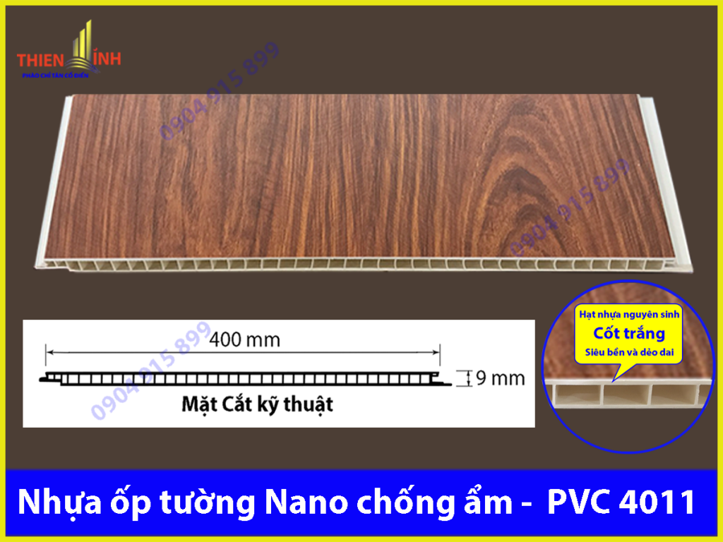 Nhựa ốp tường Nano chống ẩm - PVC 4011