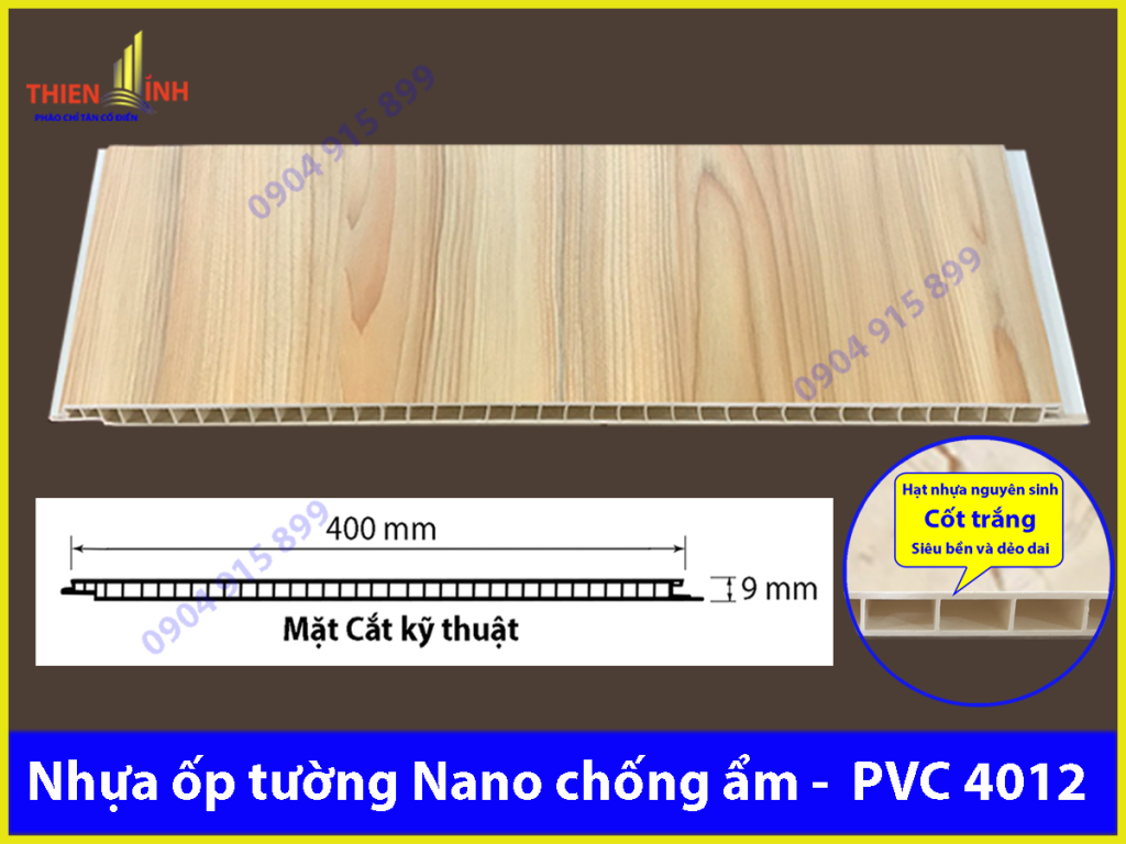 Nhựa ốp tường Nano chống ẩm - PVC 4012