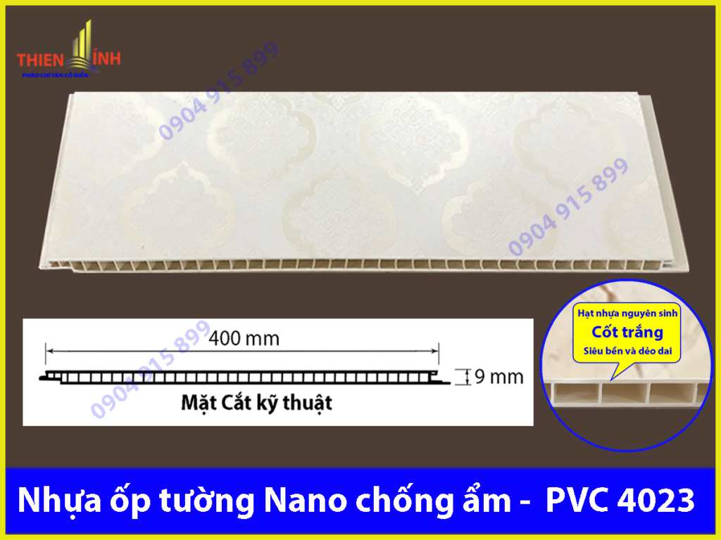 Nhựa ốp tường Nano chống ẩm - PVC 4023