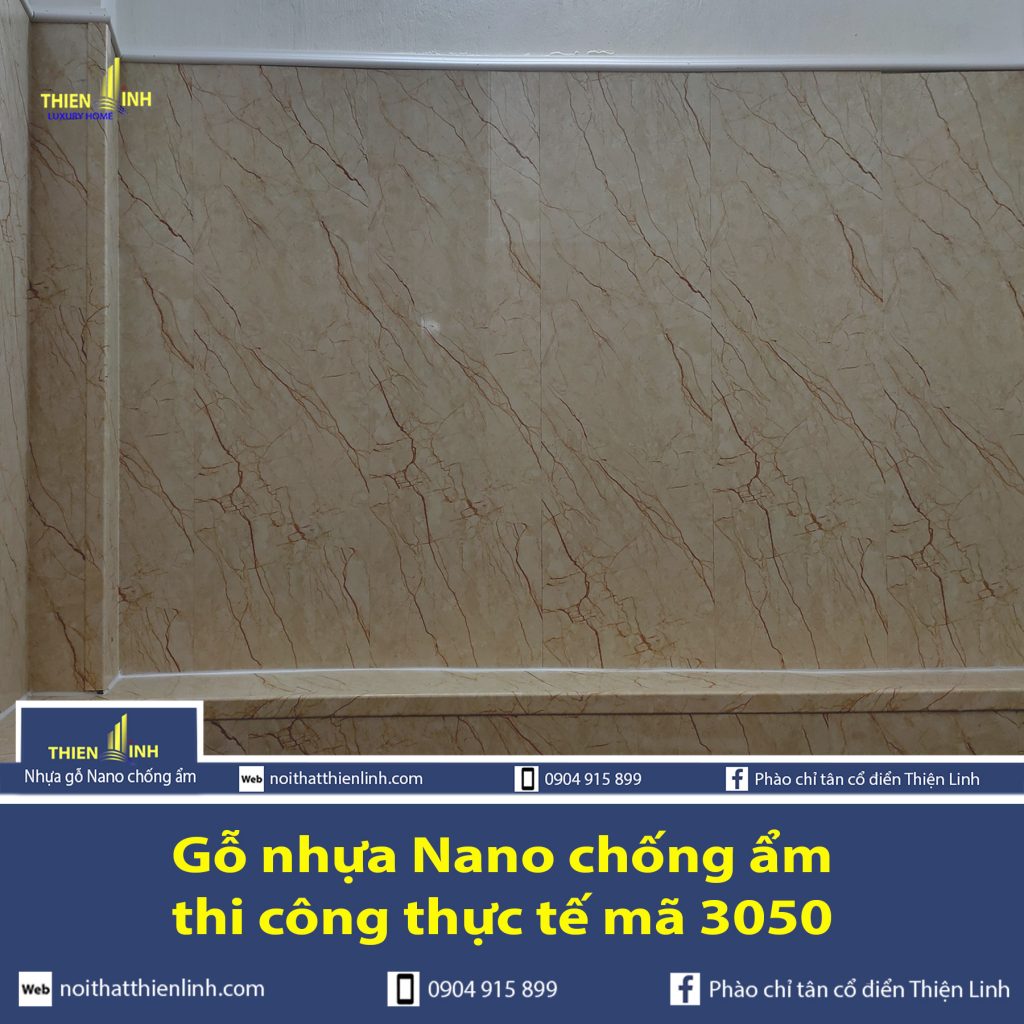 Nhựa gỗ Nano chống ẩm thi công thực tế mã 3050 (2)