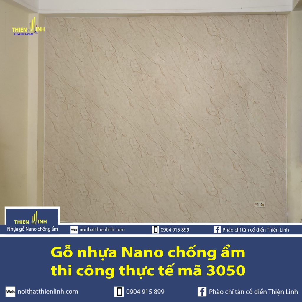 Nhựa gỗ Nano chống ẩm thi công thực tế mã 3050 (3)