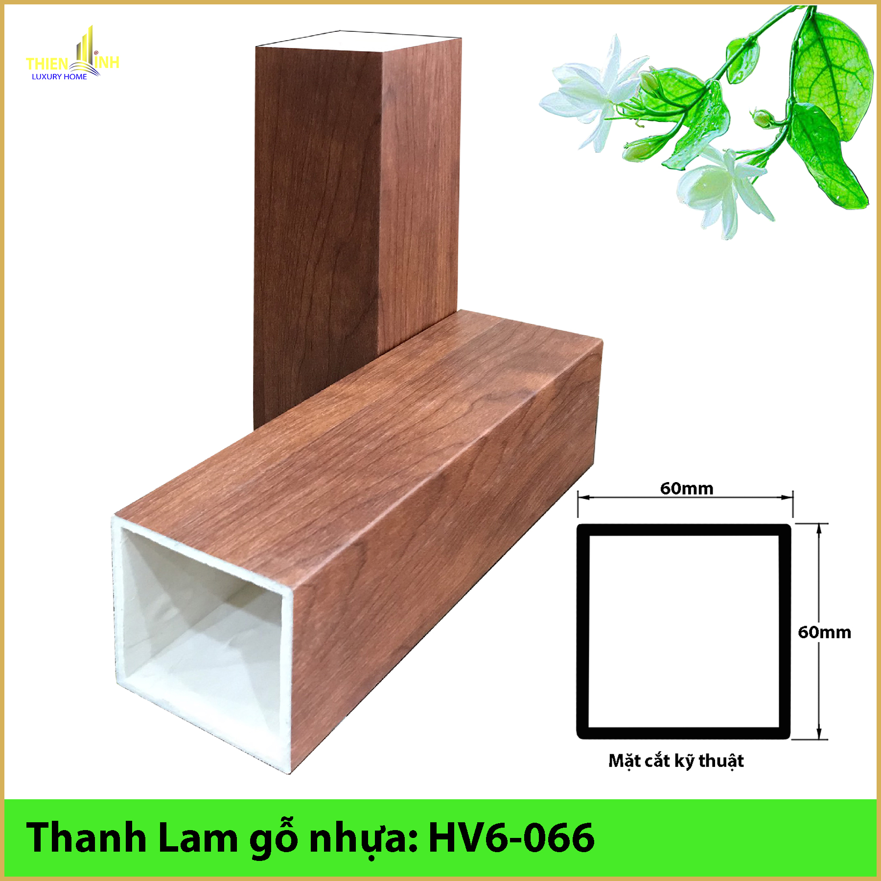 Thanh Lam gỗ nhựa HV6-066