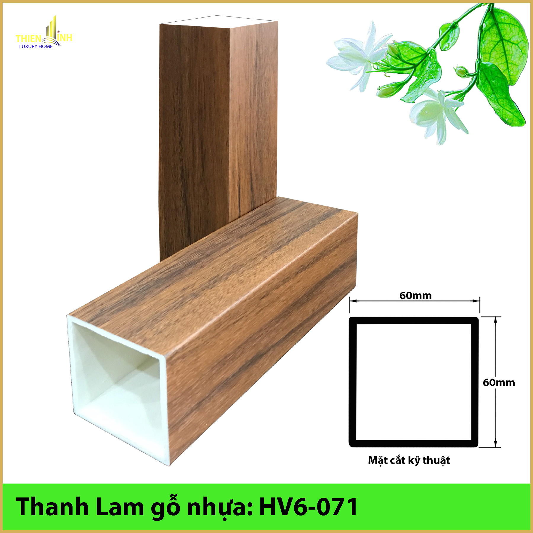 Thanh Lam gỗ nhựa HV6-071