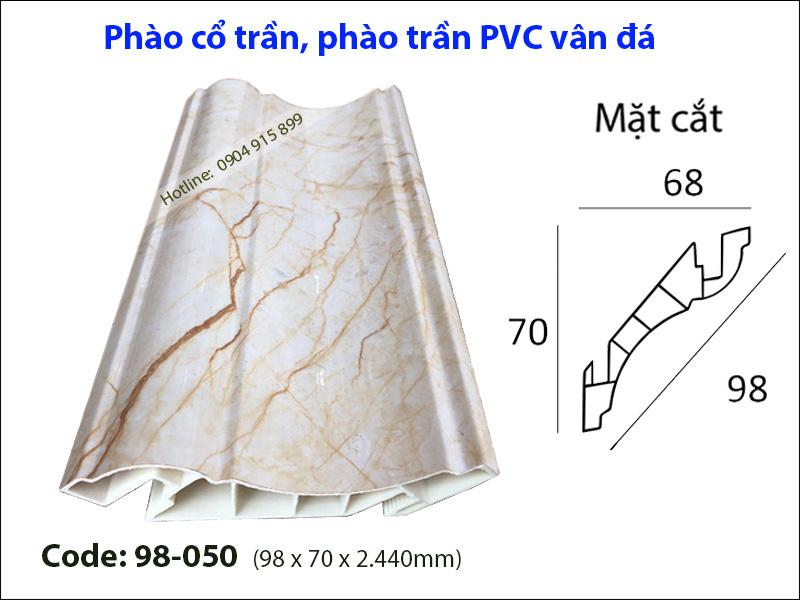 Phào nhựa giả đá - Phào trần PVC vân đá mã PVC 98 - Nội thất Thiện ...