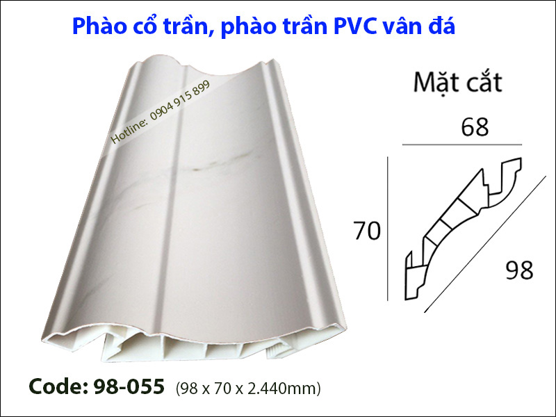 Phào cổ trần, phào trần PVC 98-055