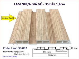 Lam nhựa giả gỗ Land 3S-002