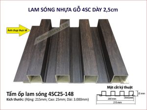 Lam sóng nhựa gỗ Land 4SC-148