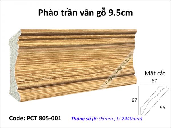 Phào trần vân gỗ PCT 805-001