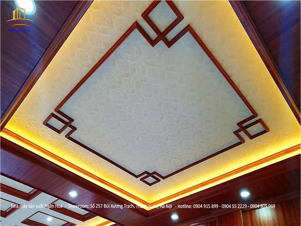 Sử dụng tấm ốp mã PVC4021 thi công trang trí trần nhà