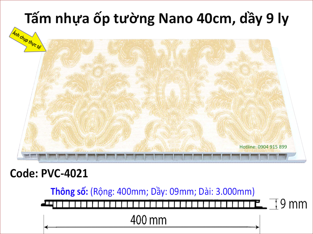 Tấm nhựa ốp tường Nano PVC4021