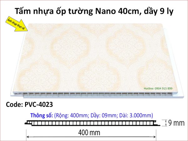 Tấm nhựa ốp tường Nano PVC4023