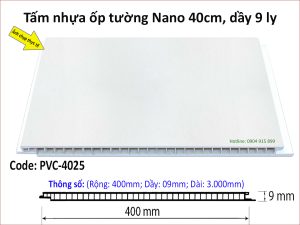 Tấm nhựa ốp tường Nano PVC4025