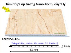 Tấm nhựa ốp tường Nano PVC4050