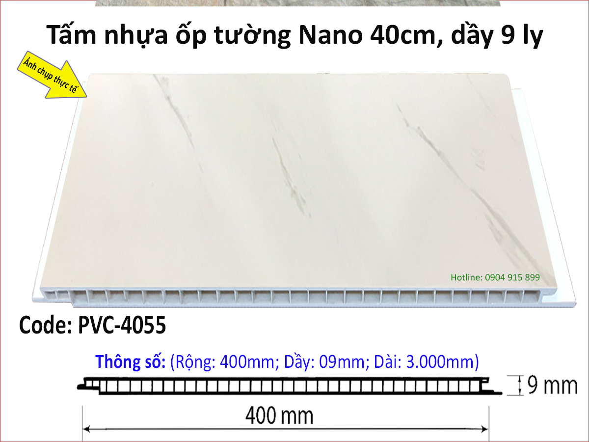 Tấm nhựa ốp tường Nano PVC4055