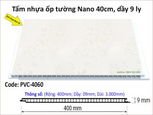 Tấm nhựa ốp tường Nano PVC4060