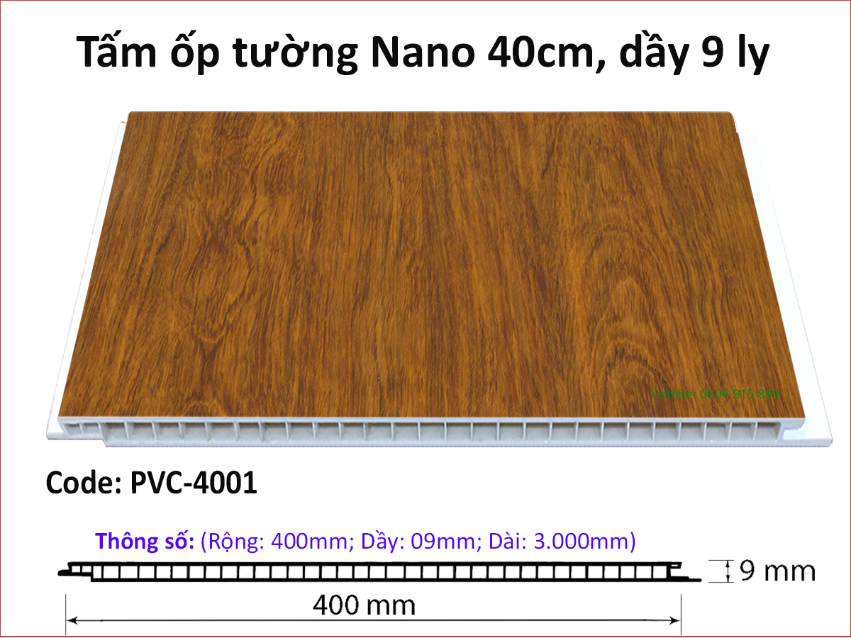 Tấm ốp tường Nano PVC4001