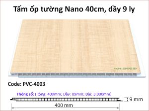 Tấm ốp tường vân gỗ Nano PVC4003