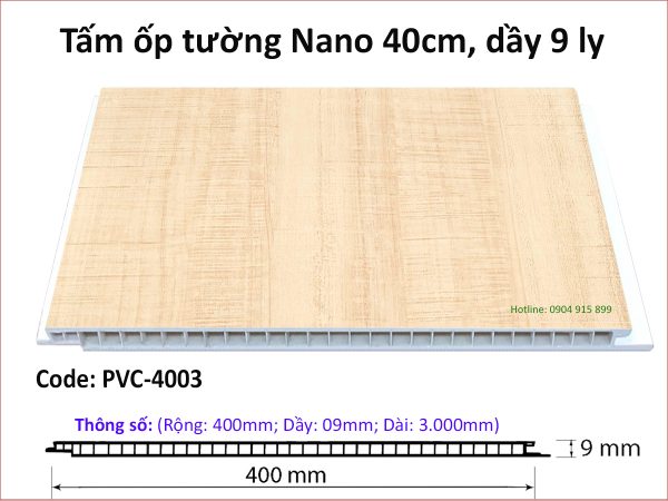 Tấm ốp tường vân gỗ Nano PVC4003