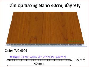 Tấm ốp tường vân gỗ Nano PVC4006